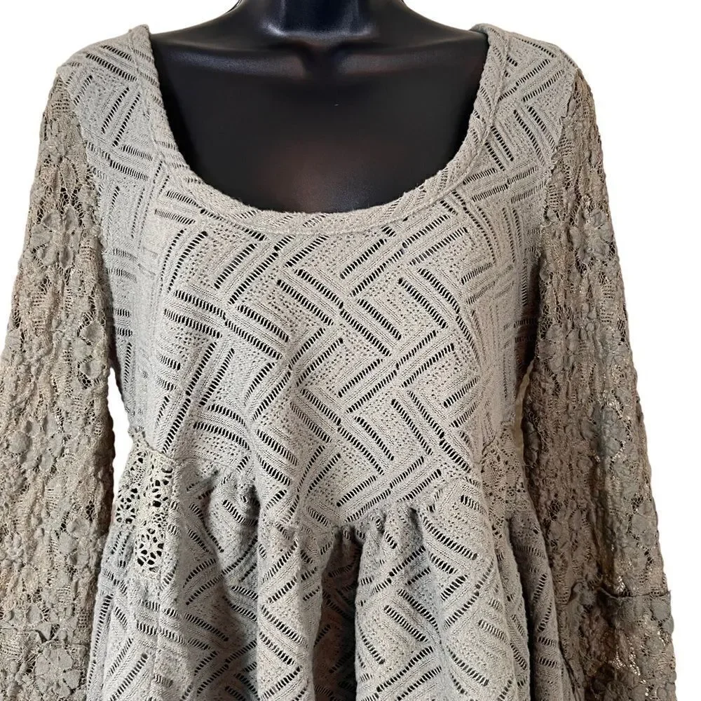 Free People Gracie Lace Crochet Babydoll…
